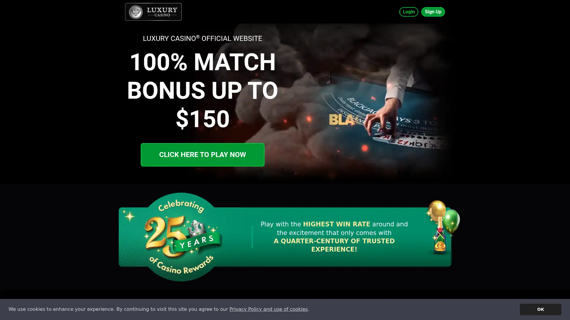 luxury.casino screenshot