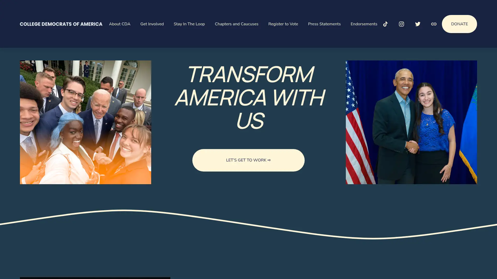 collegedemsusa.com screenshot