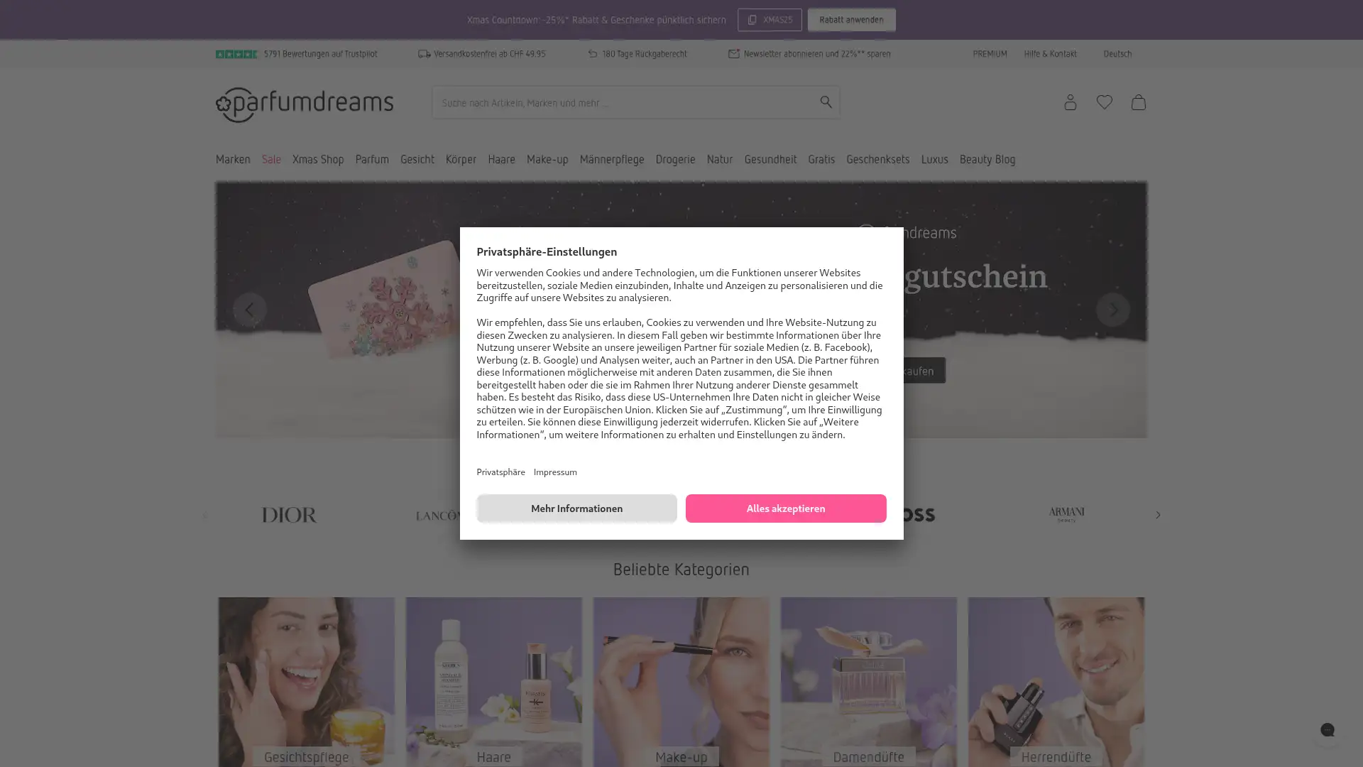 parfumdreams.ch screenshot