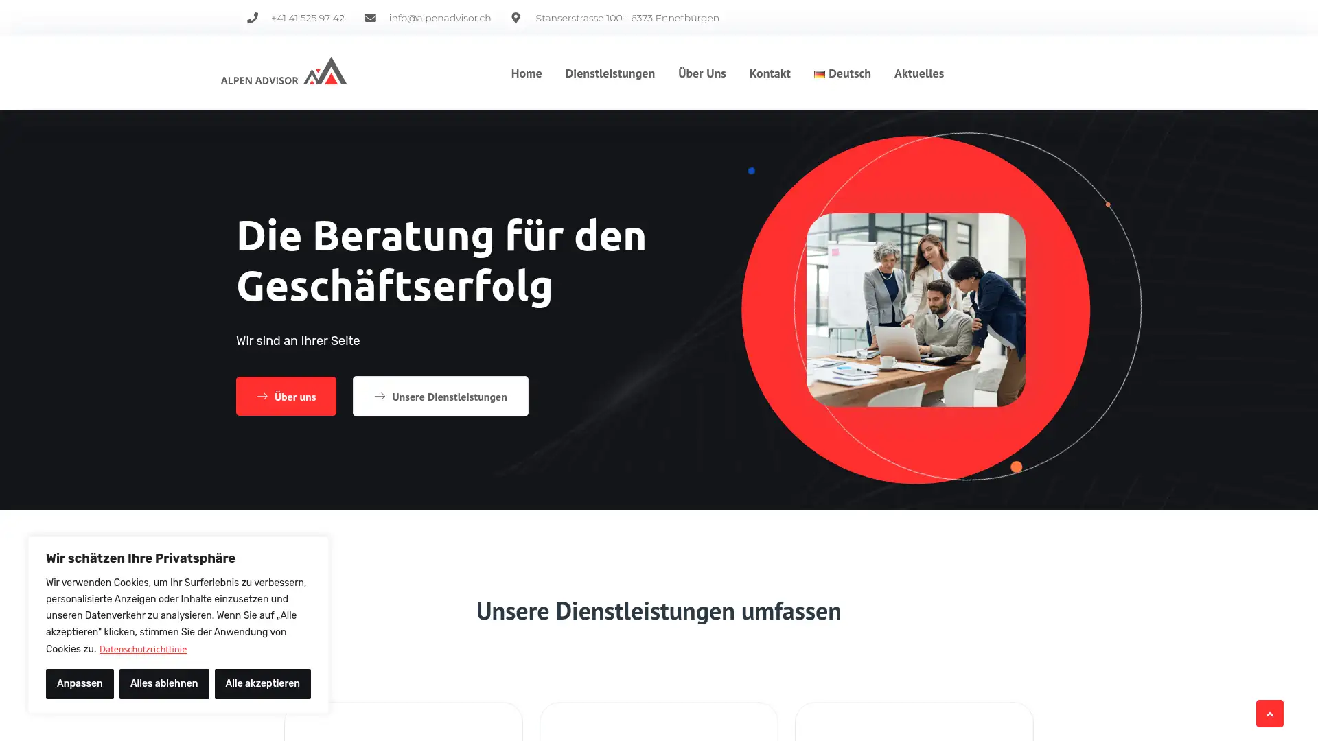 alpenadvisor.ch screenshot