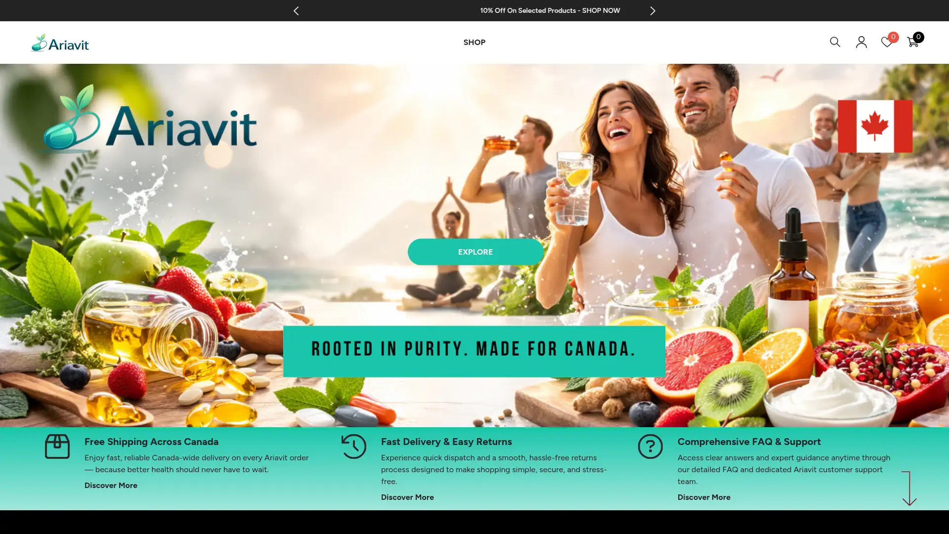 ariavit.ca screenshot