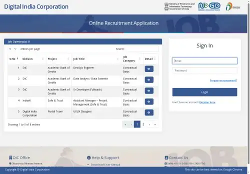 ora.digitalindiacorporation.in screenshot