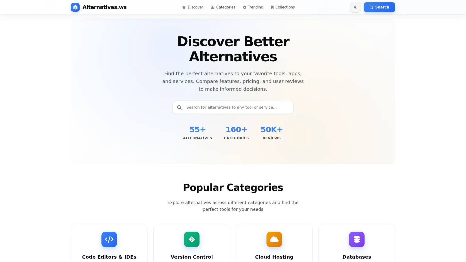 alternatives.ws screenshot