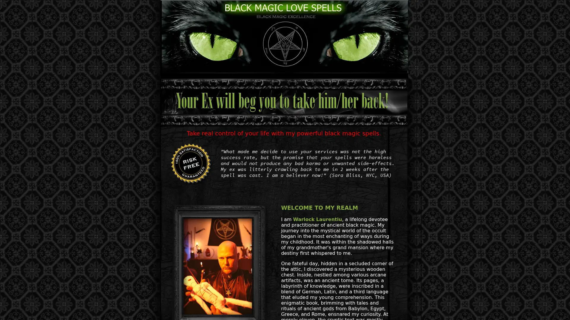 blackmagiclovespells.net screenshot