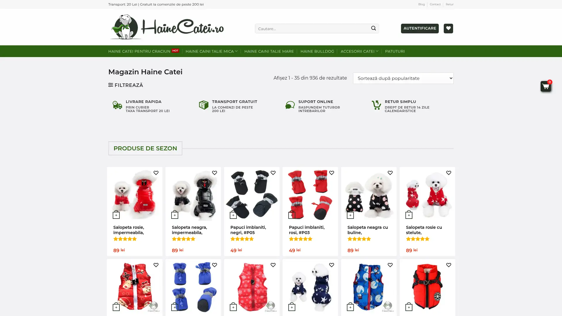 hainecatei.ro screenshot