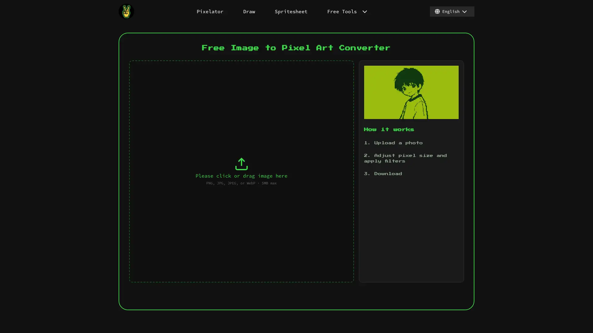 image2pixel.com screenshot