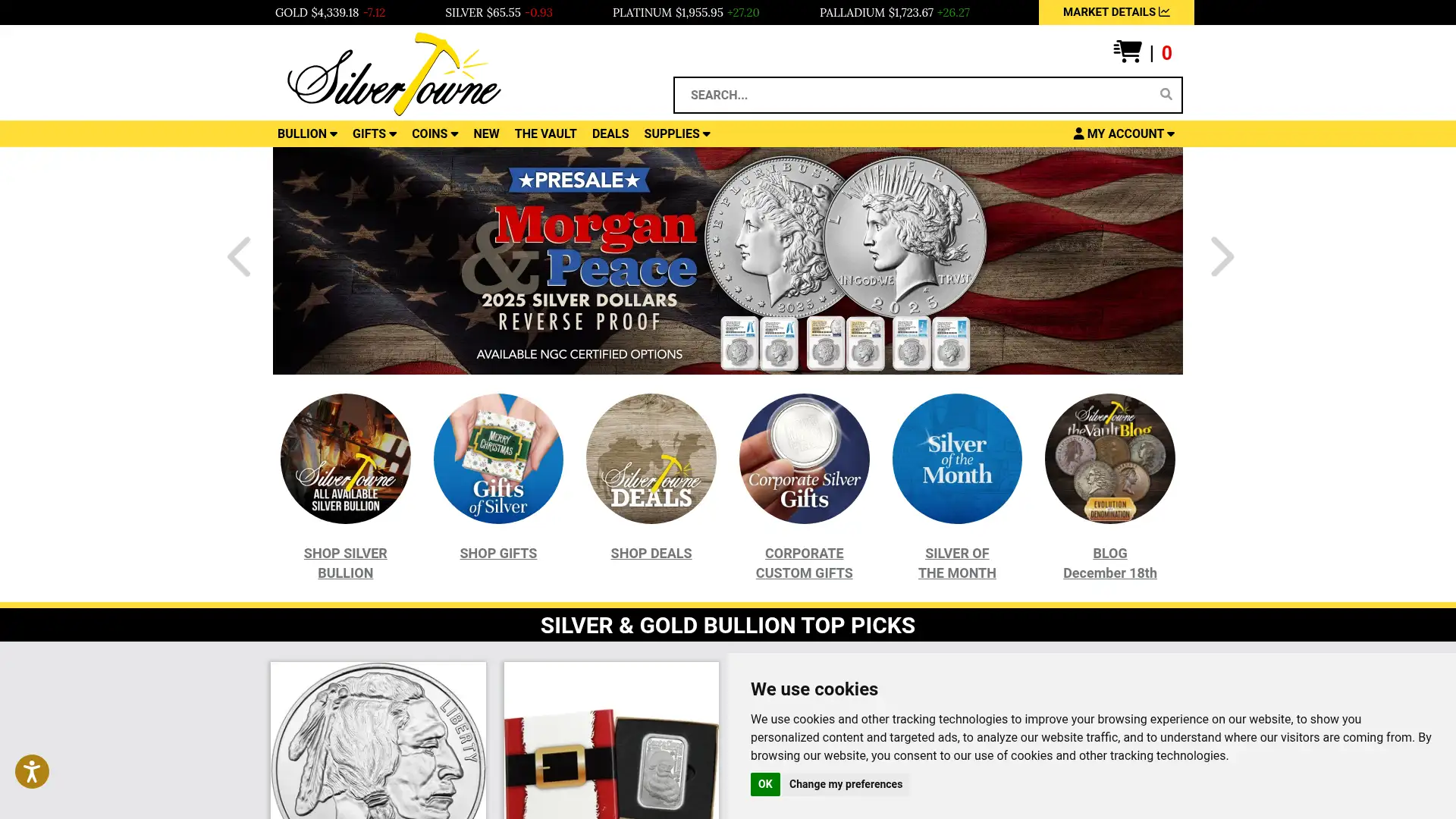 silvertowne.com screenshot