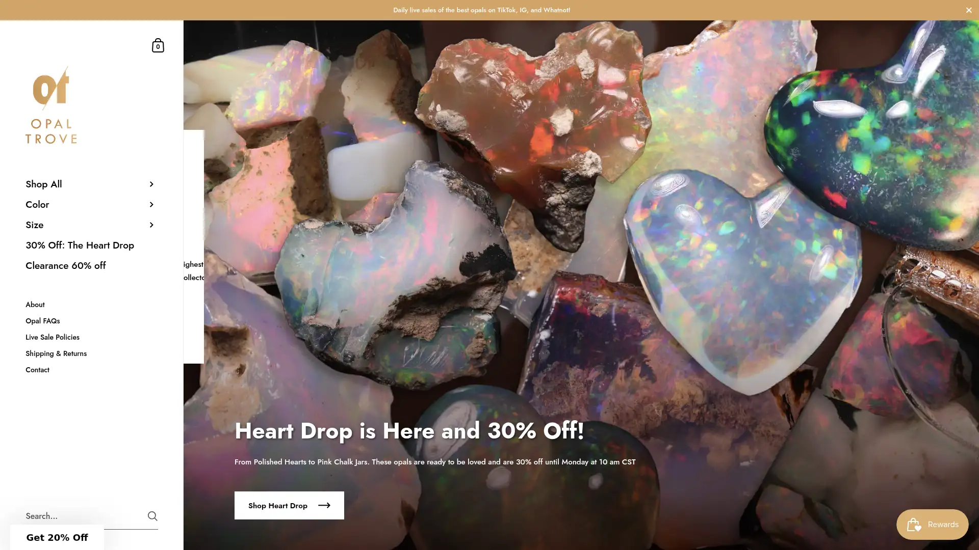 opaltrove.com screenshot