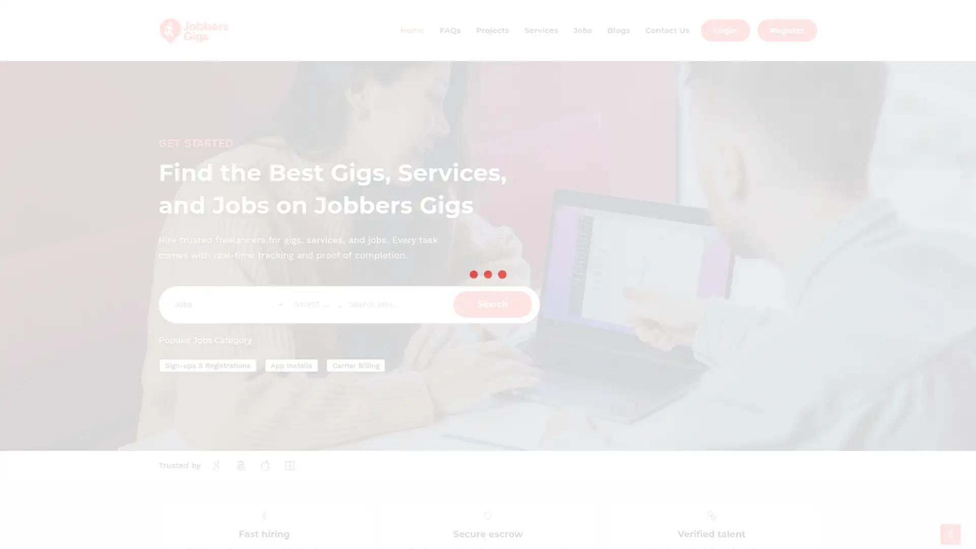 jobbersgigs.com screenshot