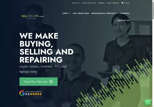 sellyourpc.co.za screenshot