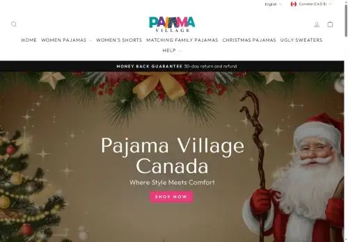 pajamavillage.ca screenshot