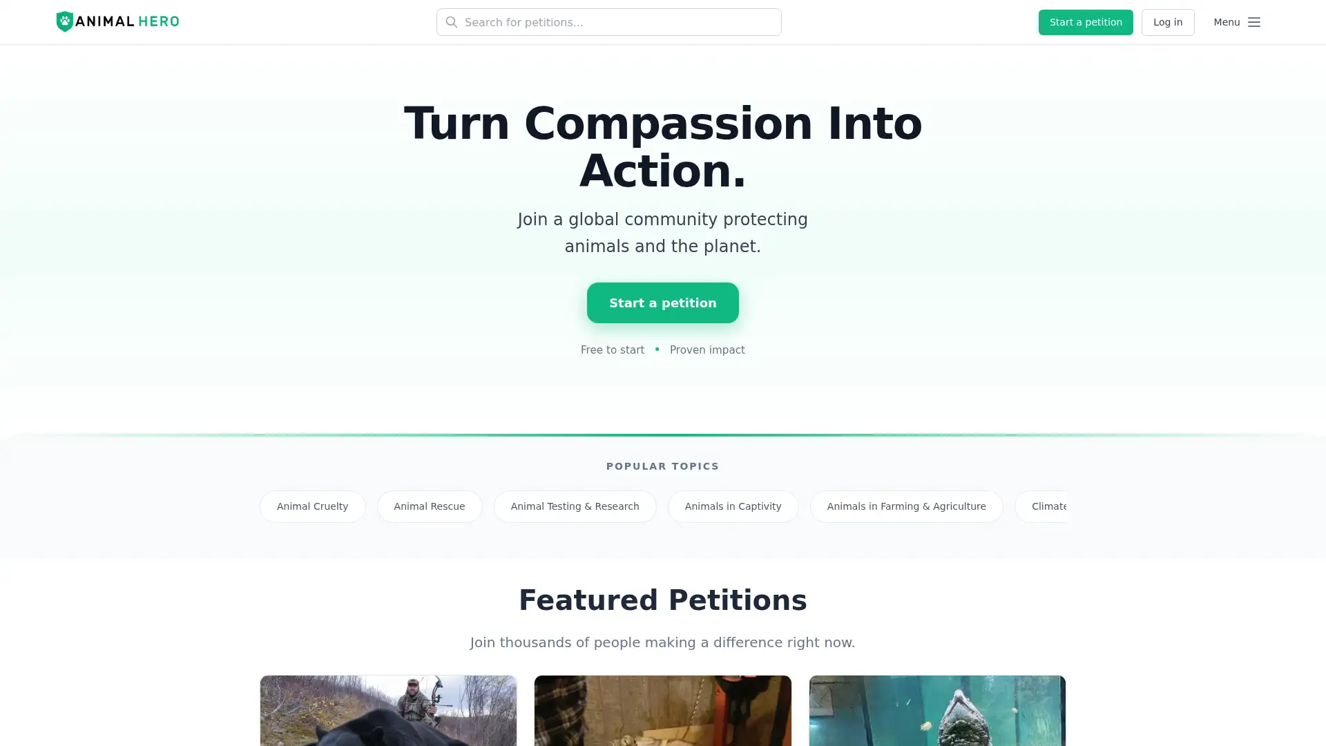 joinanimalhero.org screenshot