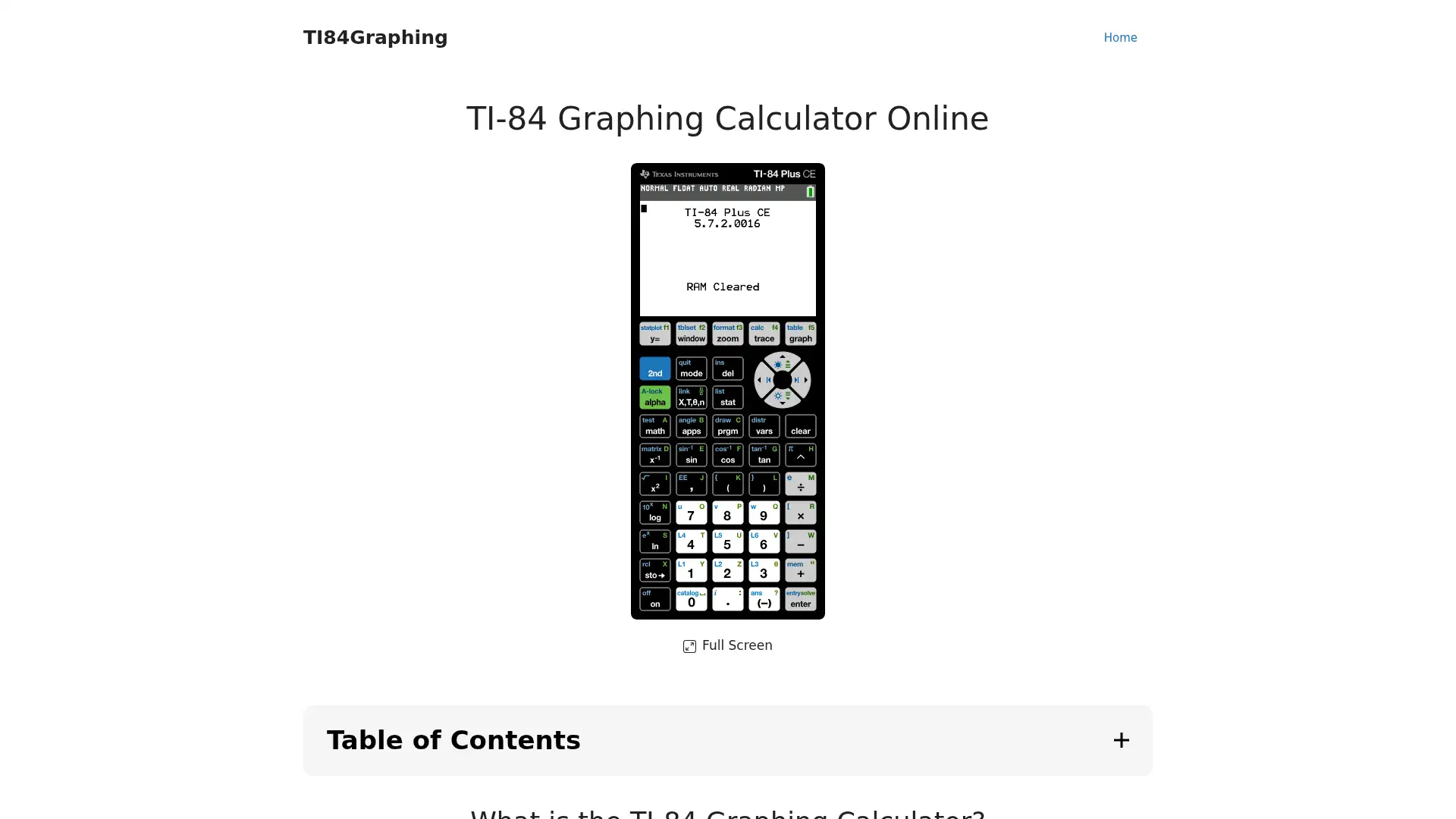 ti84graphing.com screenshot