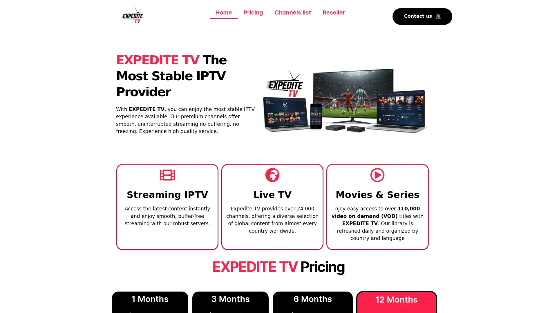 expeditetv.store screenshot