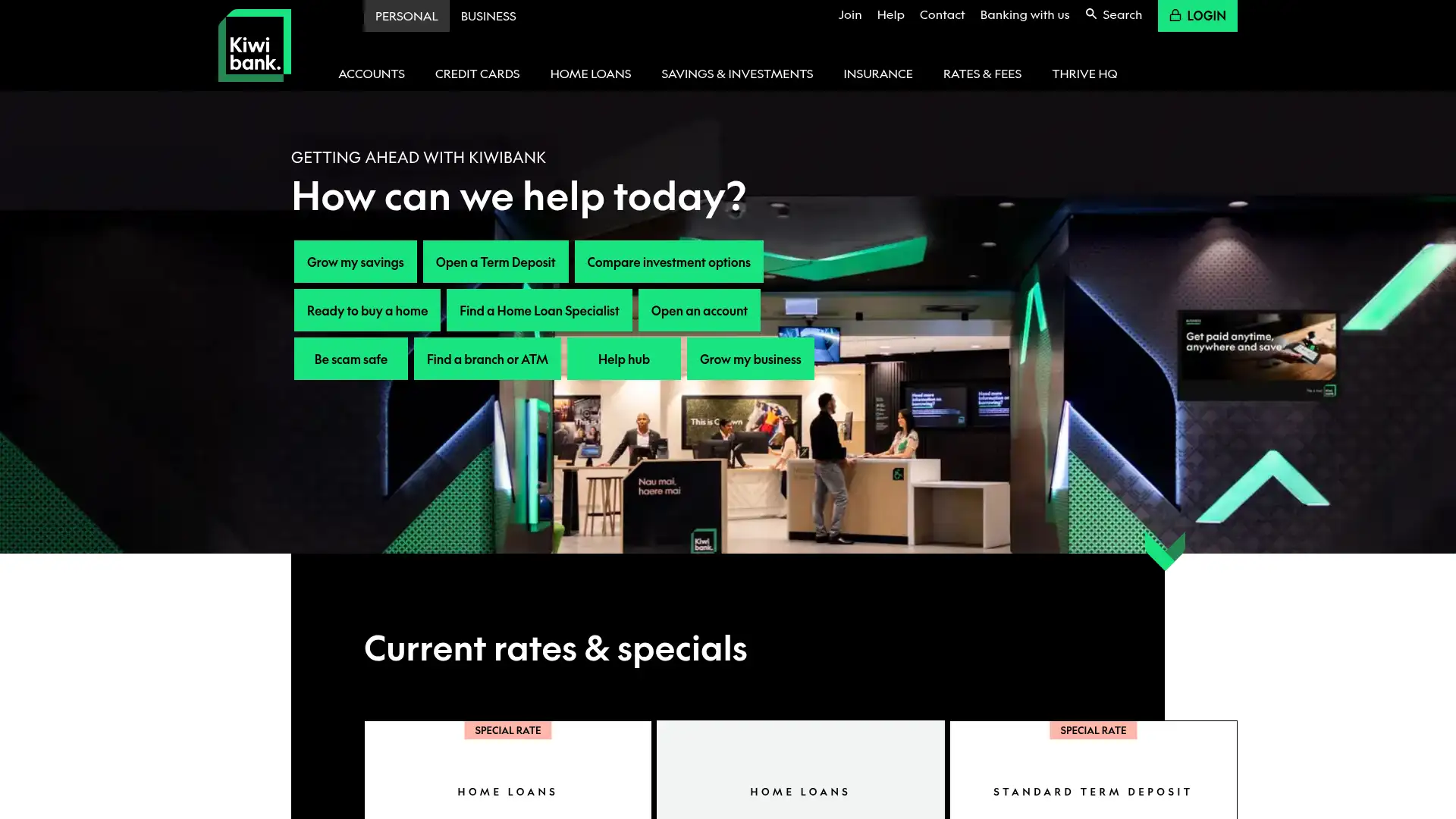 kiwibank.co.nz screenshot