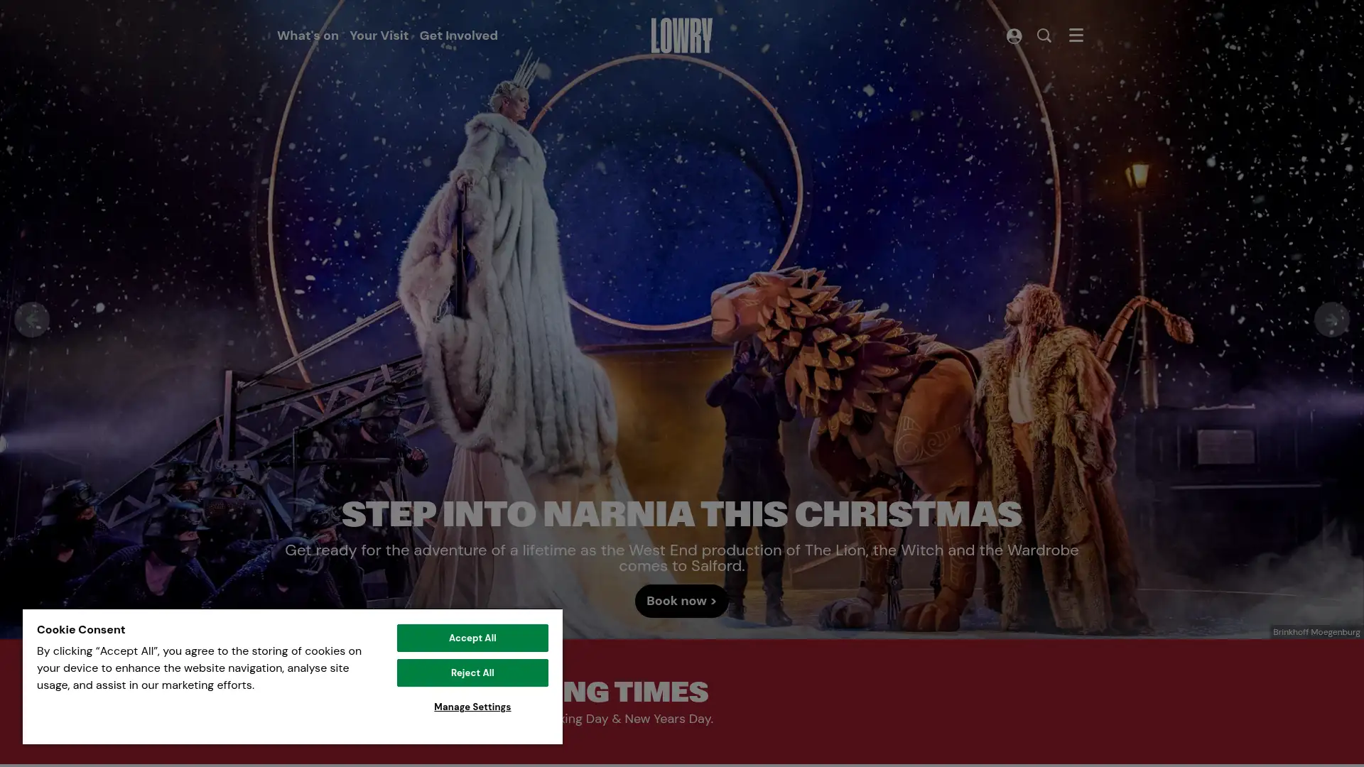 thelowry.com screenshot