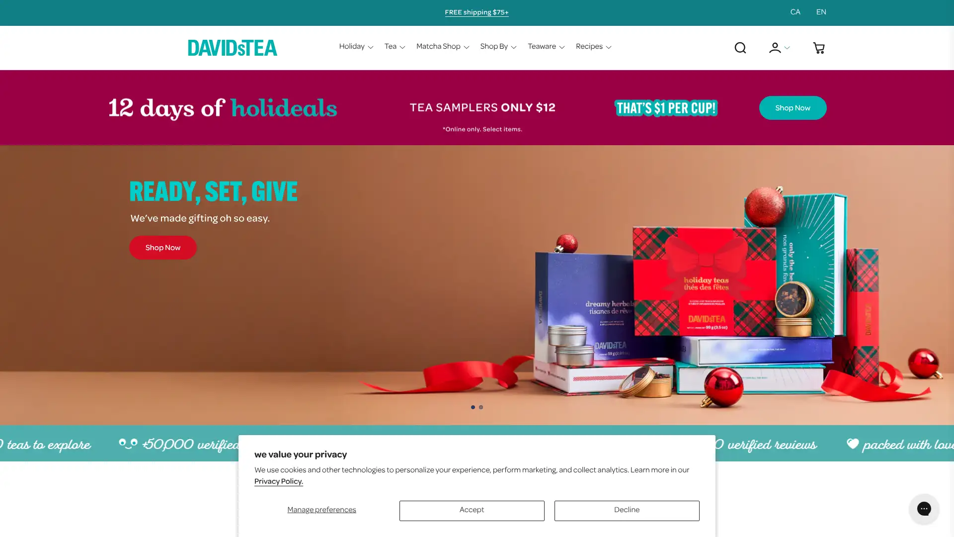davidstea.com screenshot