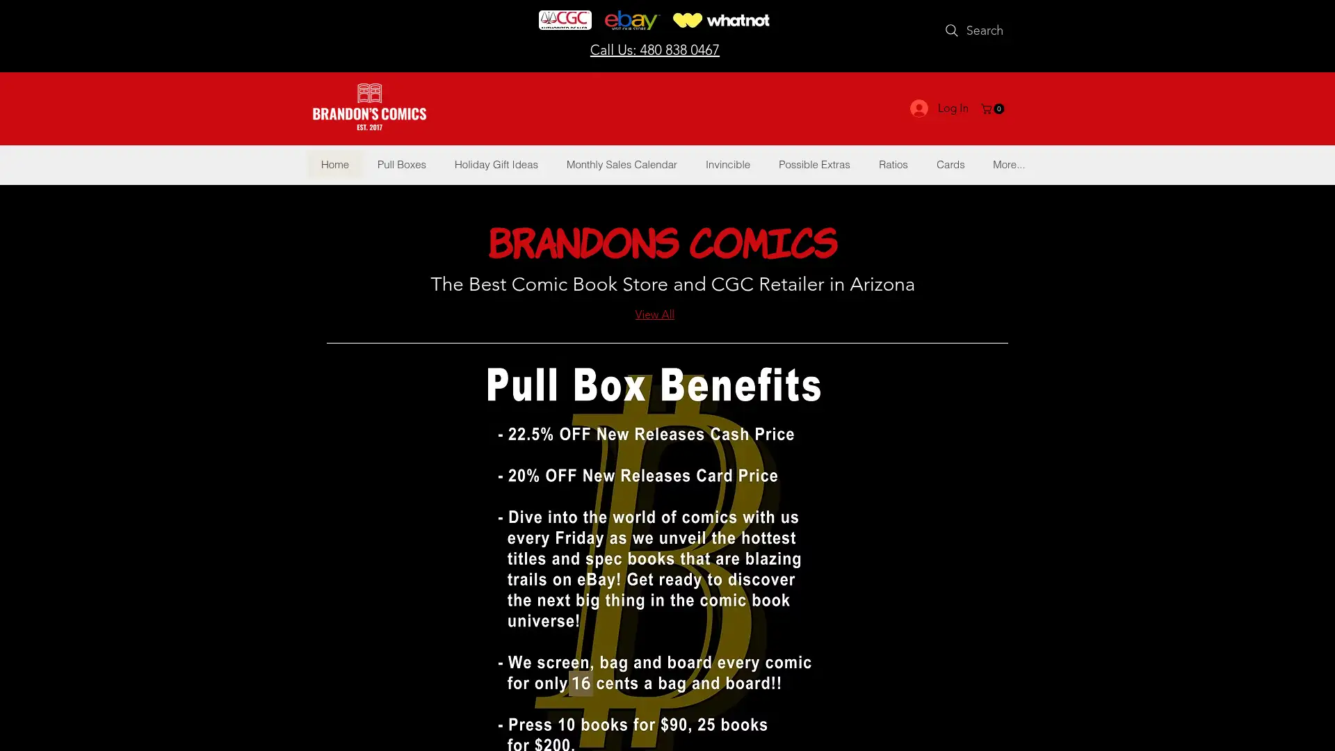 brandonscomics.com screenshot