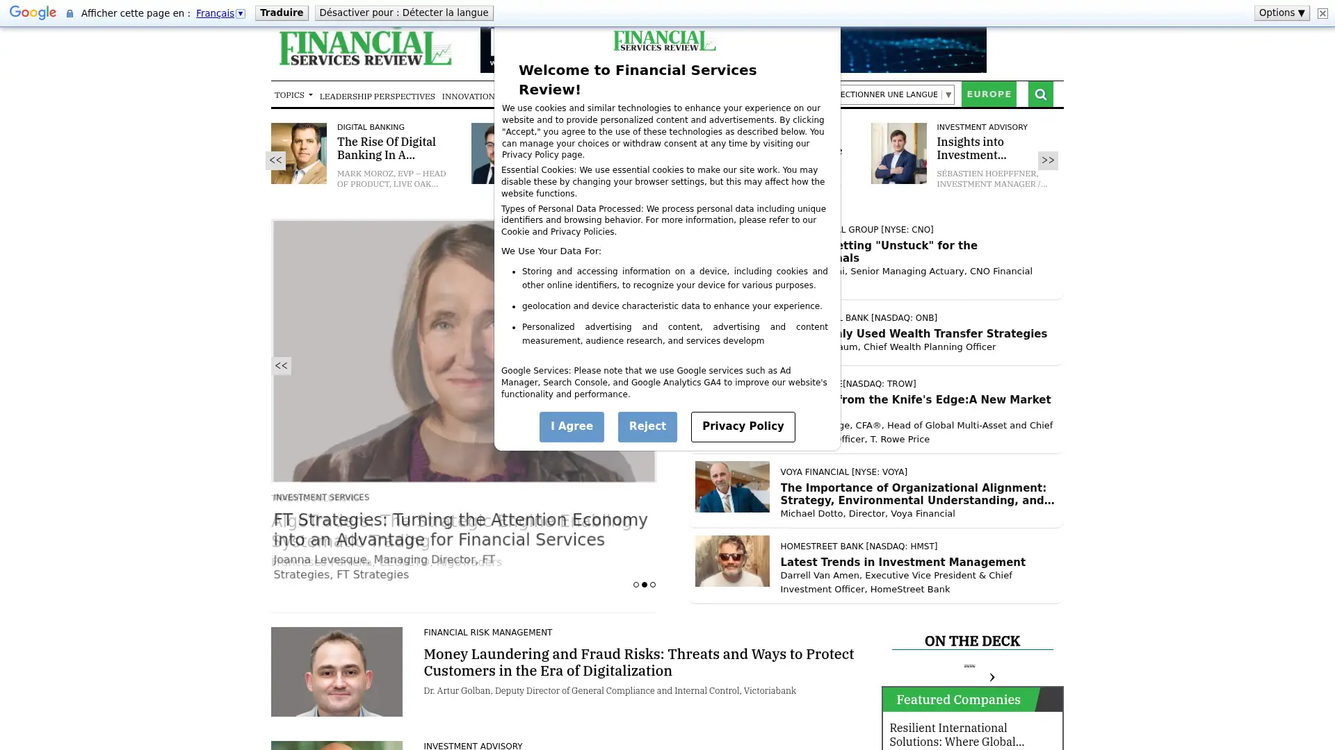 financialservicesrevieweurope.com screenshot