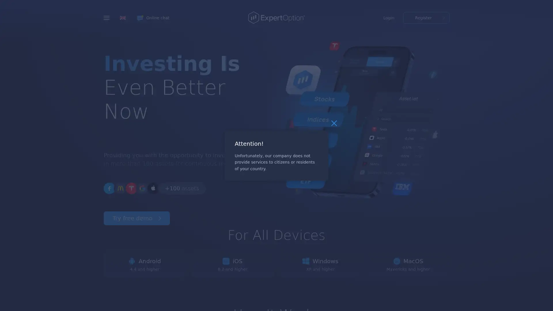 expertoption.com screenshot