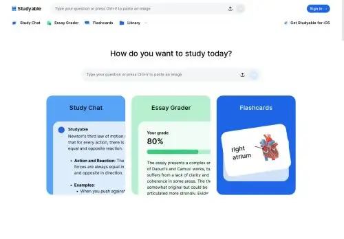 studyable.app screenshot