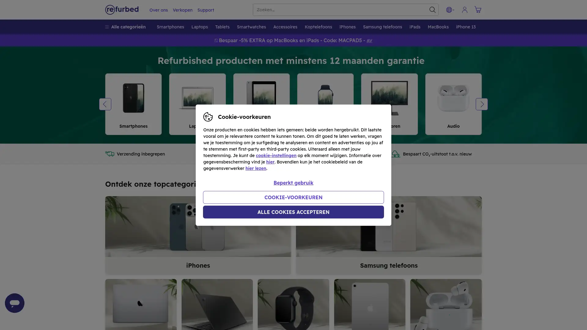 refurbed.be screenshot