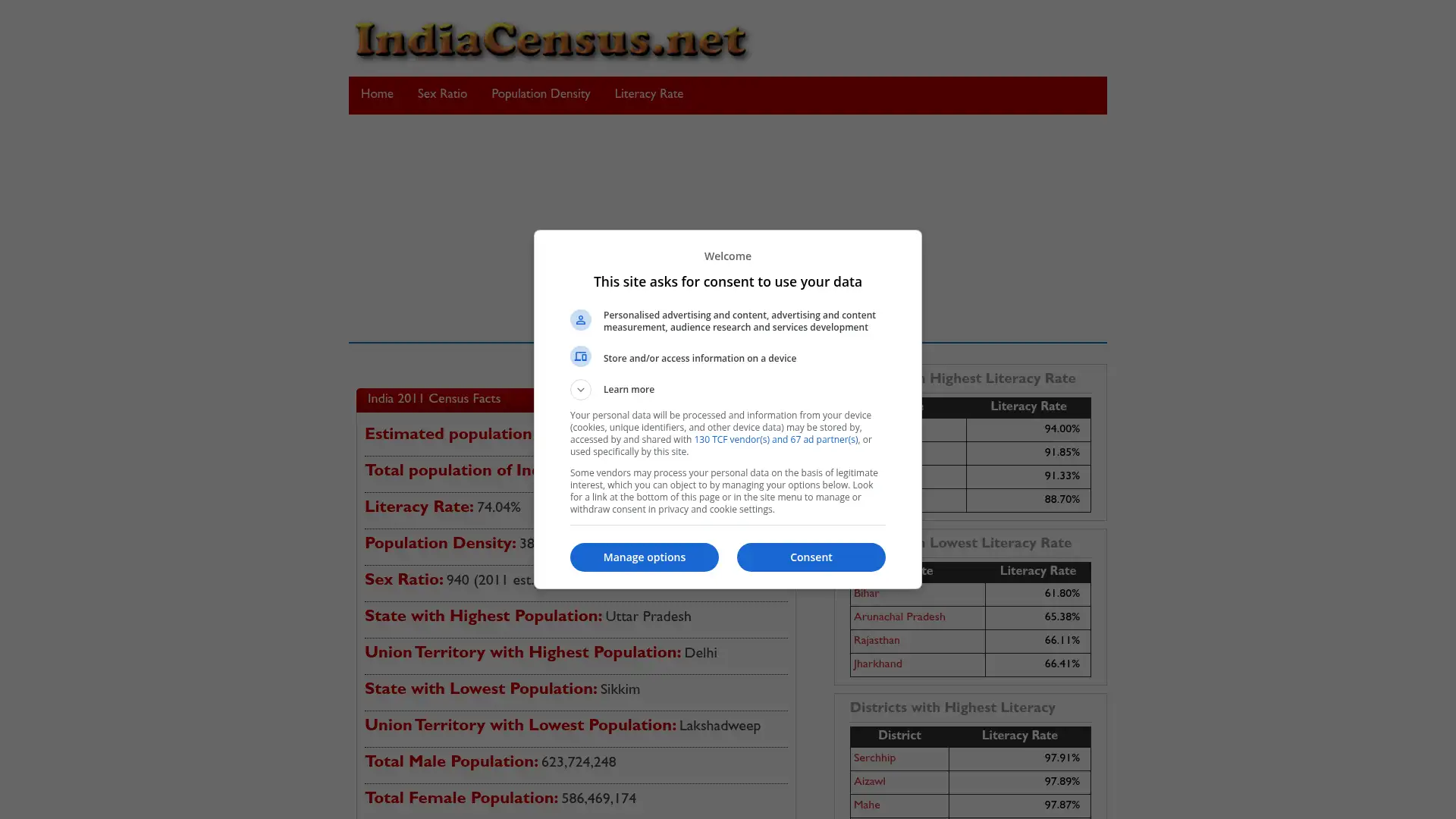 indiacensus.net screenshot