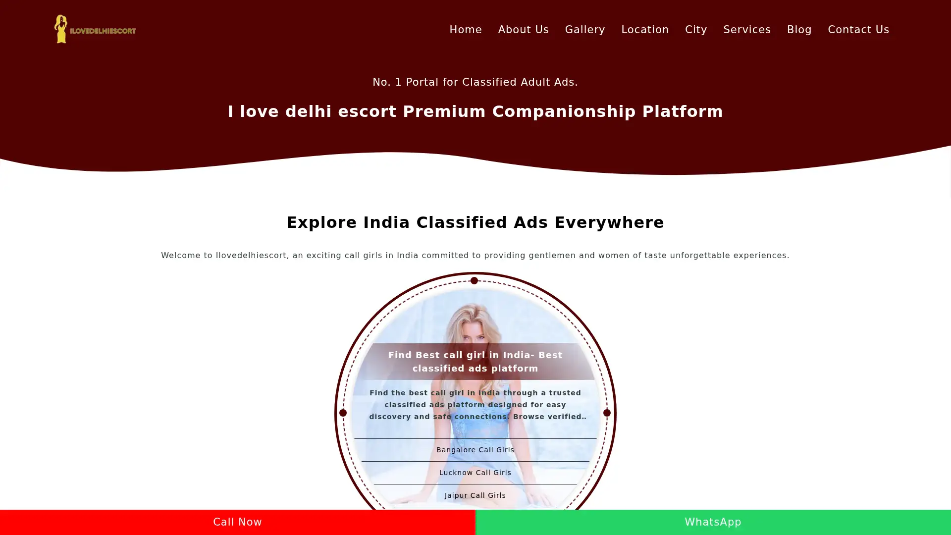 ilovedelhiescort.in screenshot