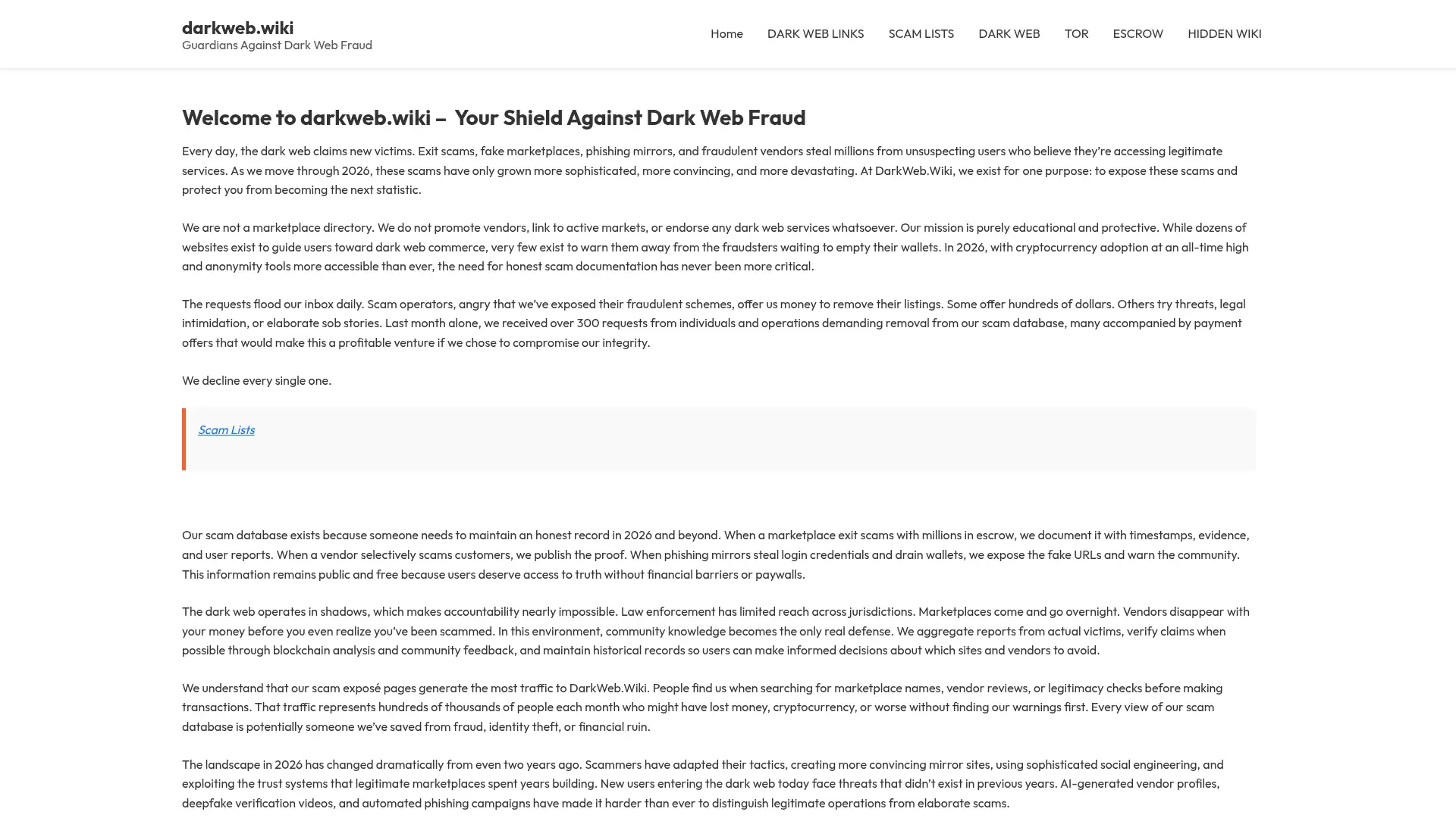 darkweb.wiki screenshot