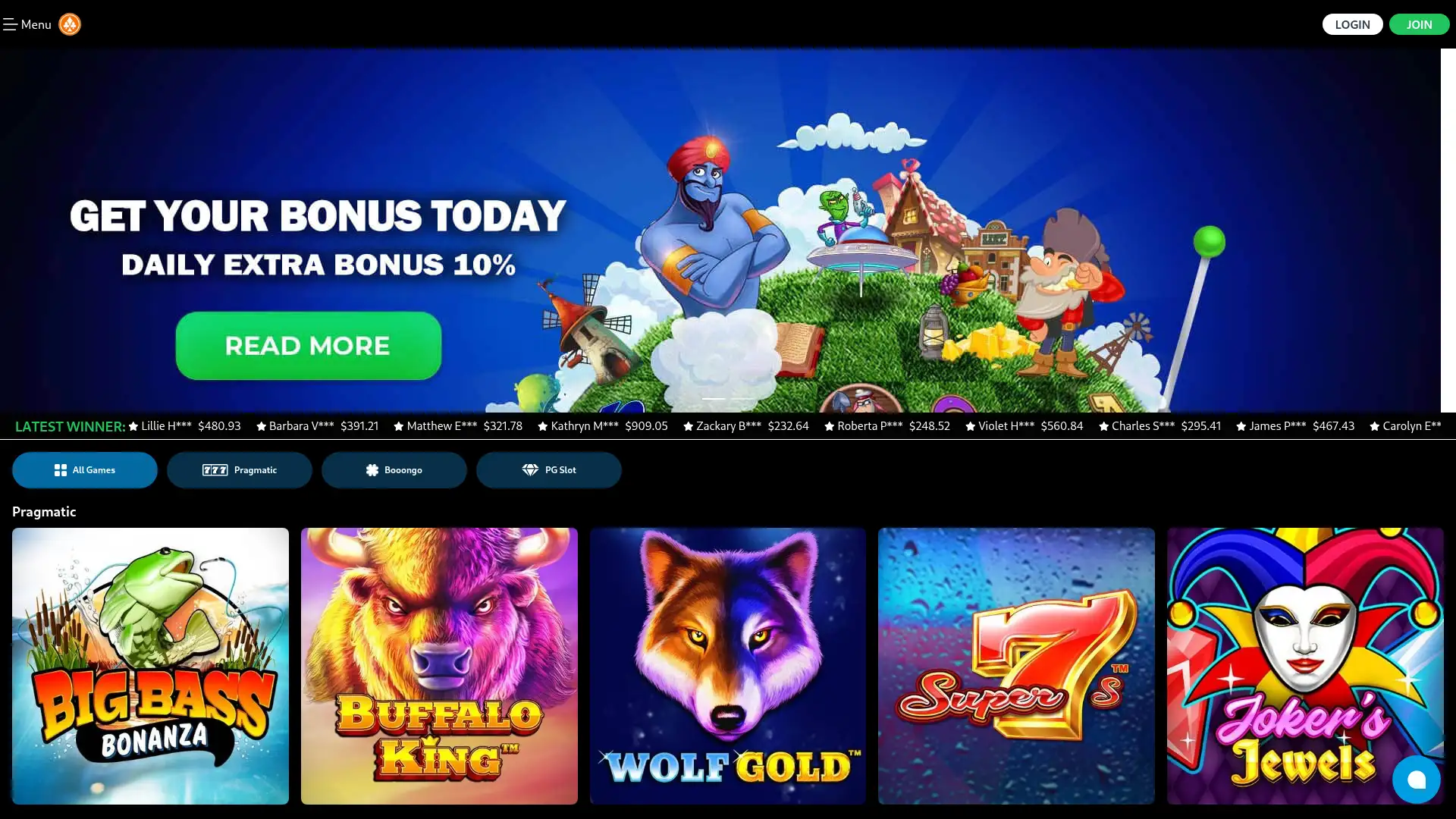 betfluxcasino.com screenshot
