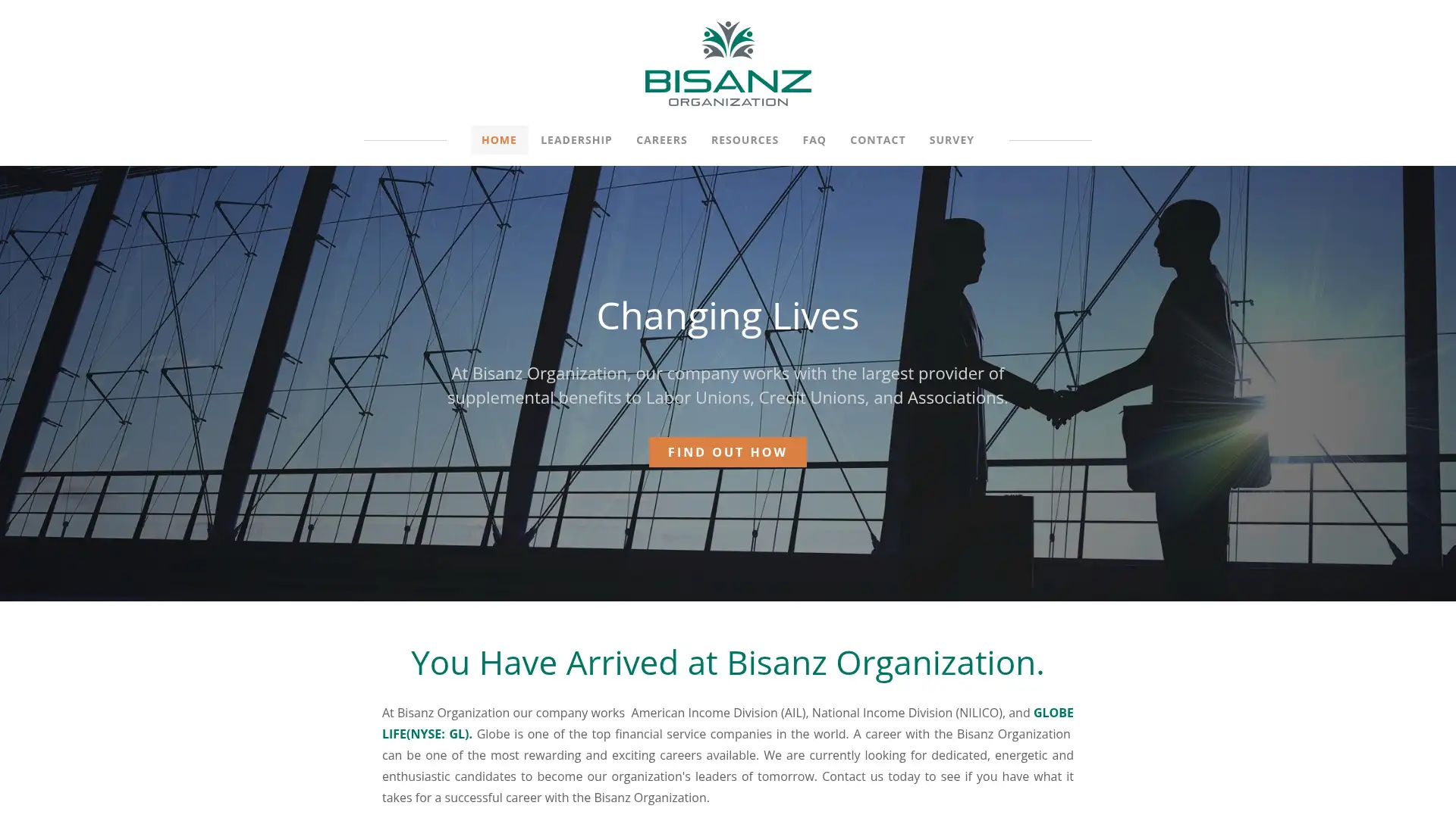 bisanzorganization.com screenshot
