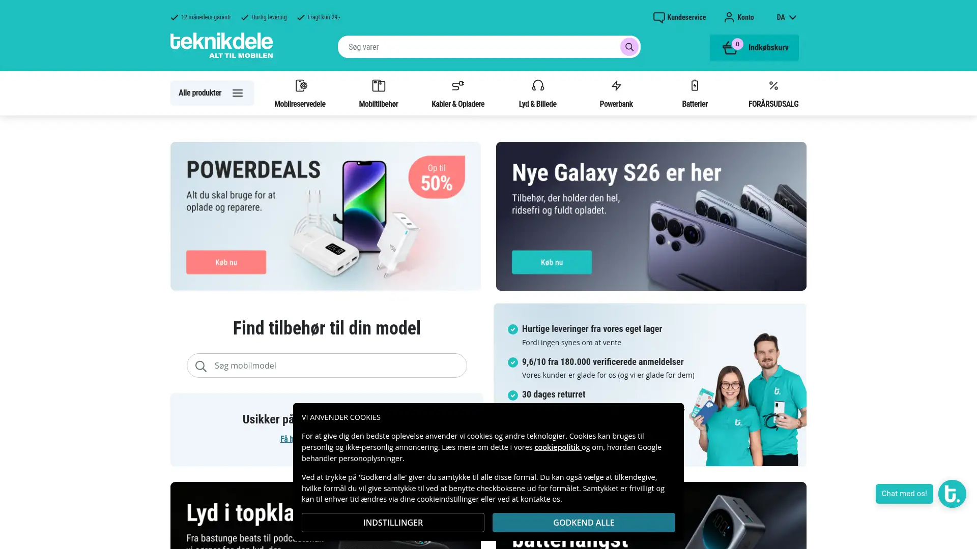 teknikdele.dk screenshot