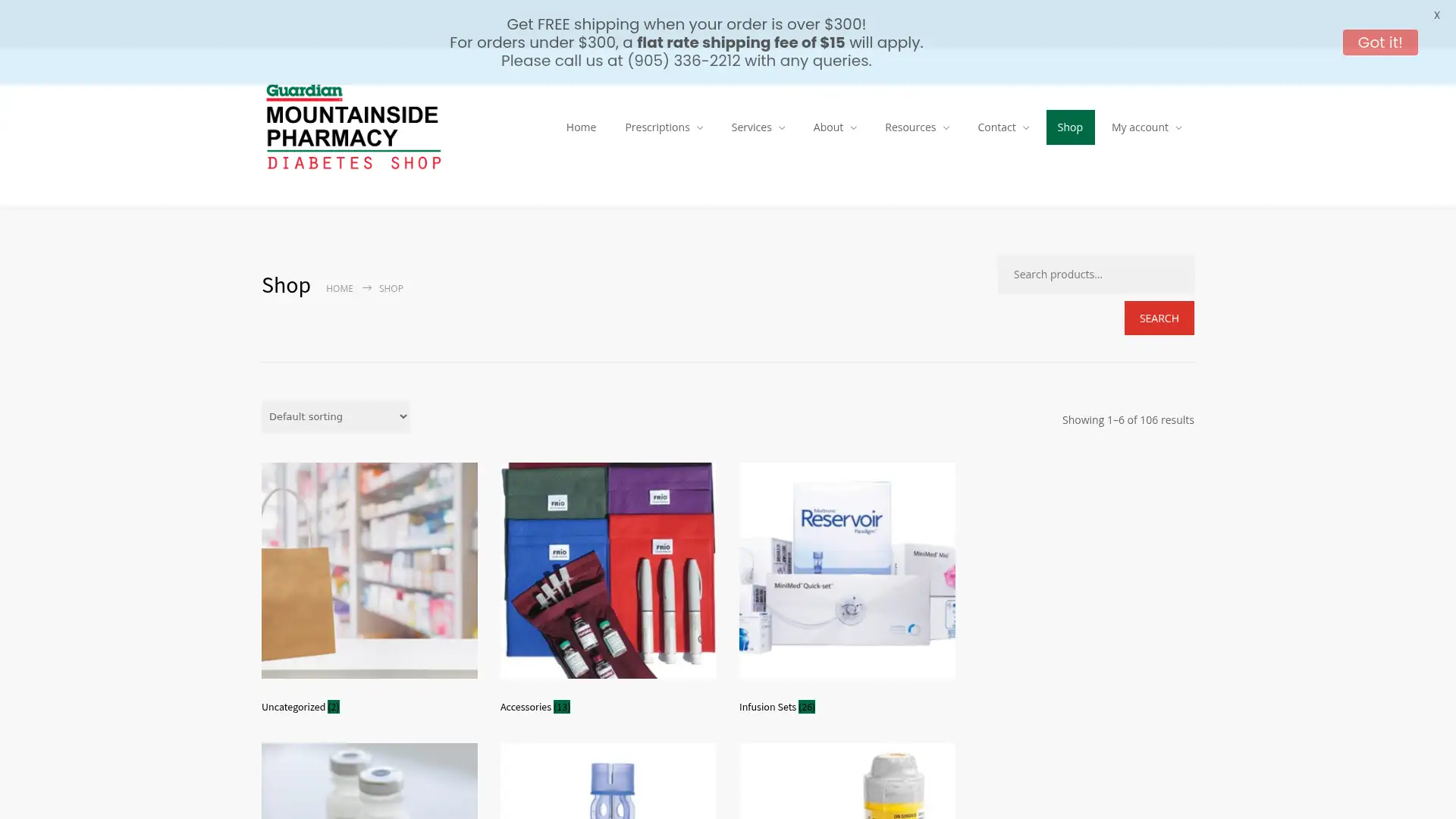 diabetesshop.ca screenshot