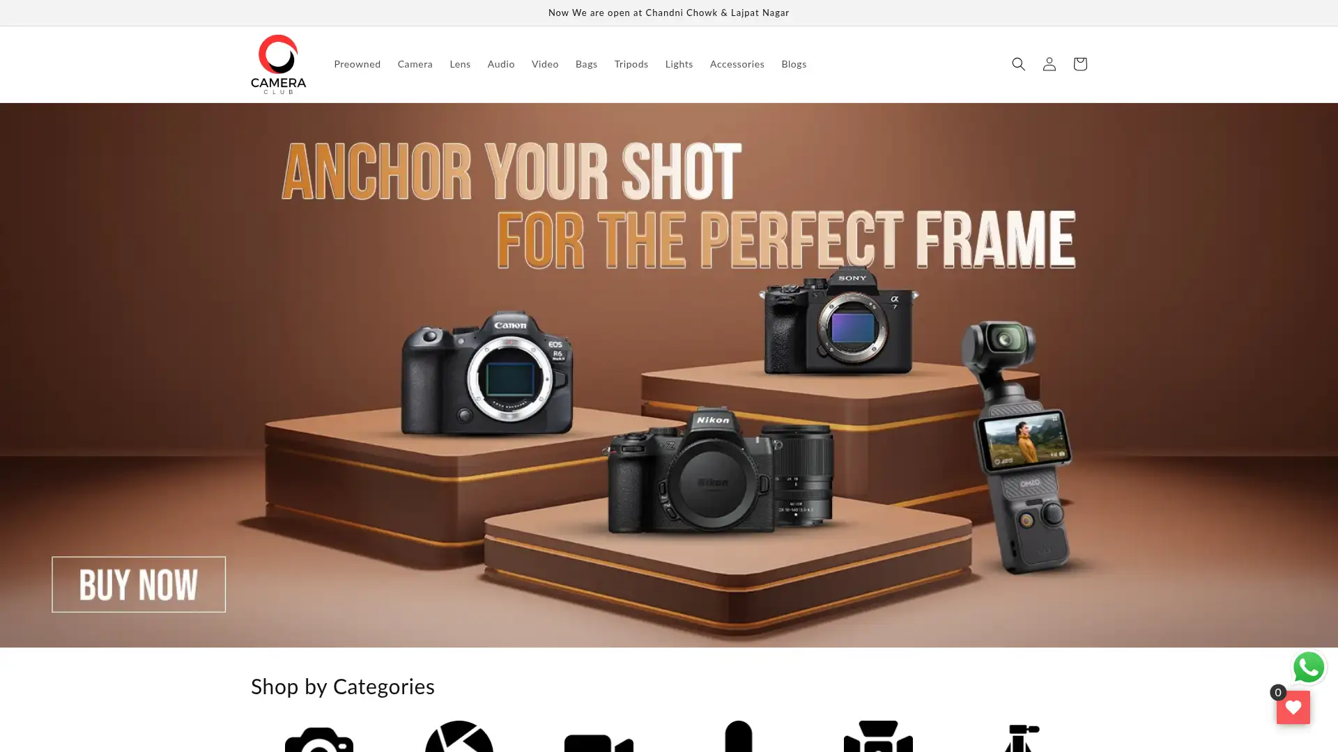 cameraclub.in screenshot