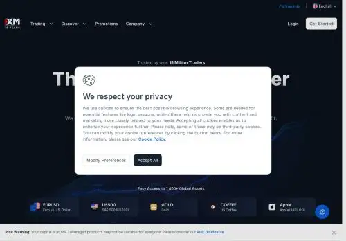 xmglobal.com screenshot