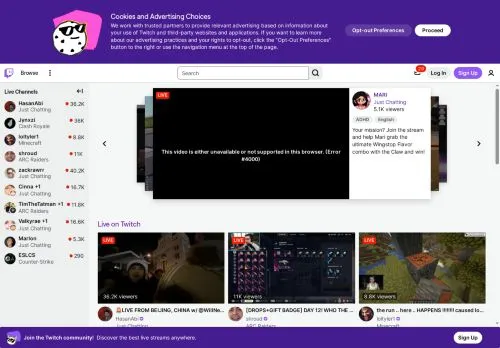 twitch.tv screenshot