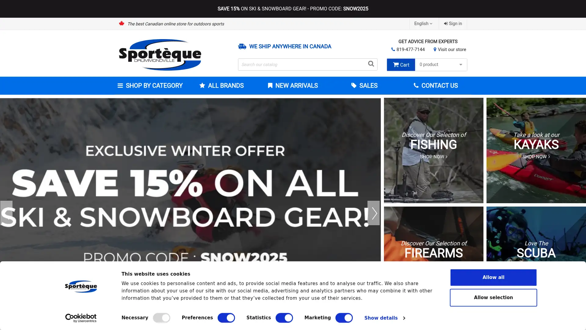 sporteque.ca screenshot