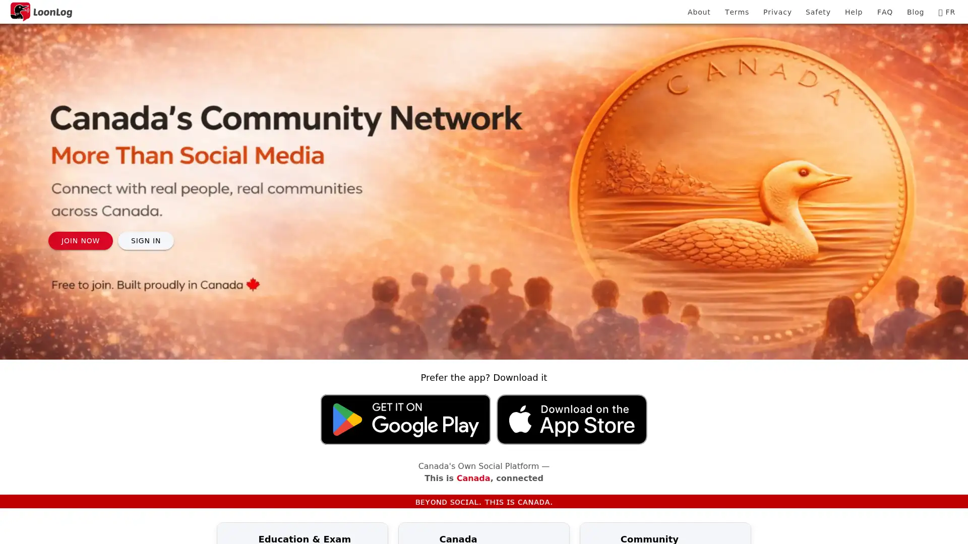 loonlog.ca screenshot