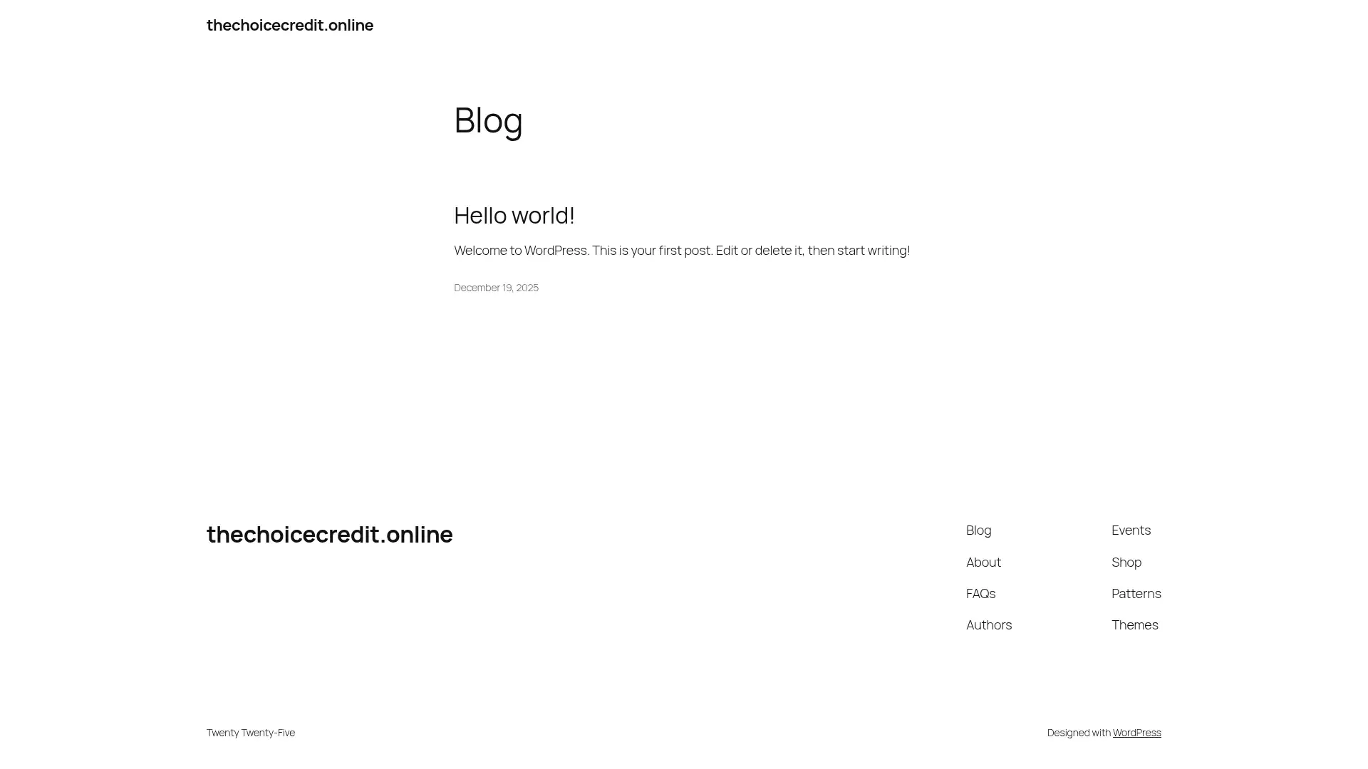 thechoicecredit.online screenshot