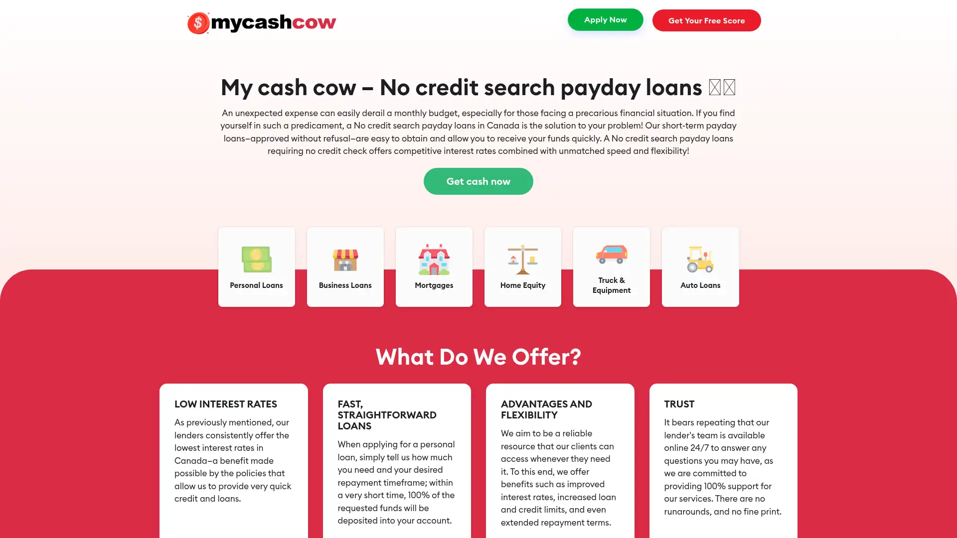mycashcow.ca screenshot