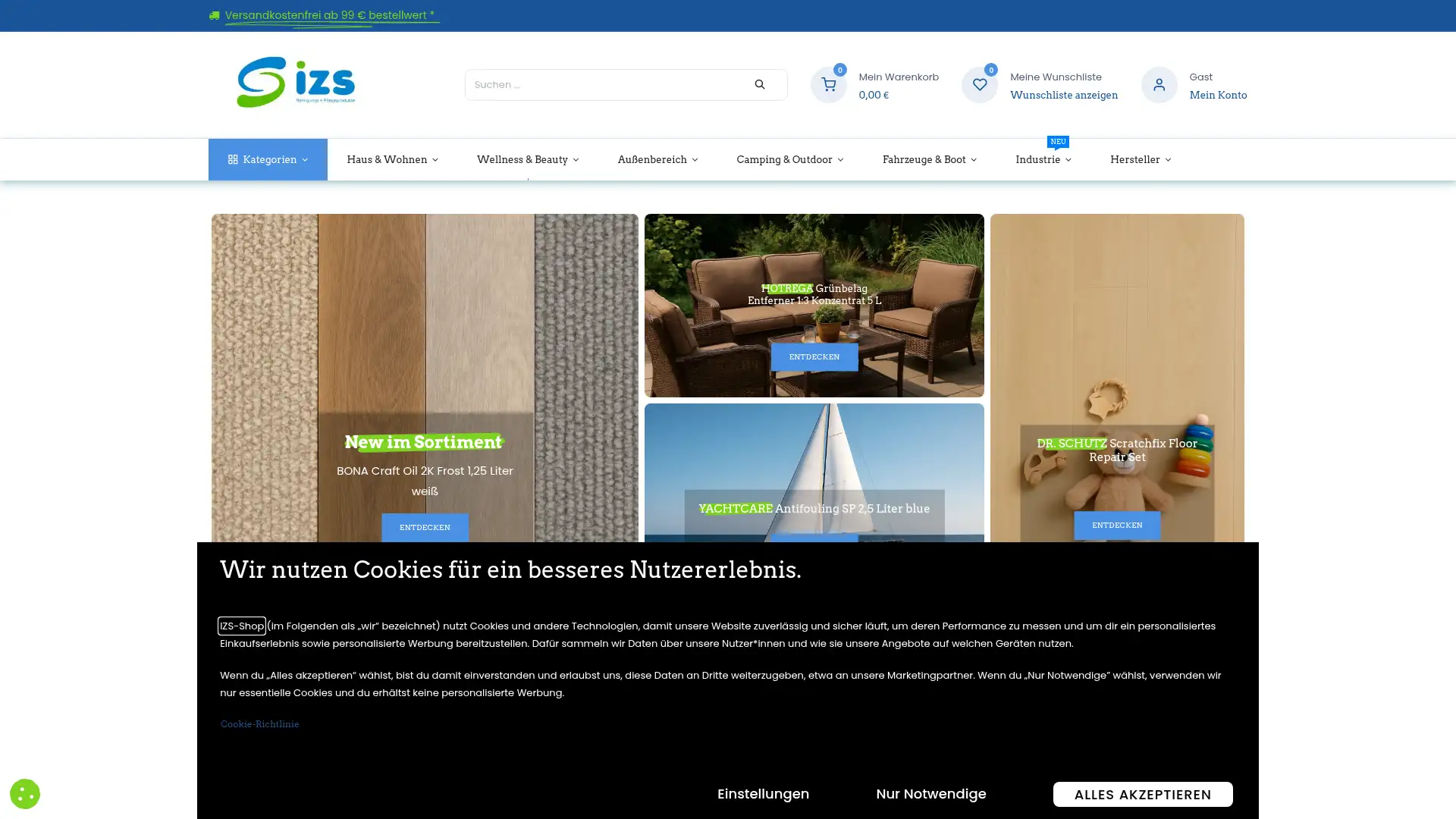 izs-shop.de screenshot