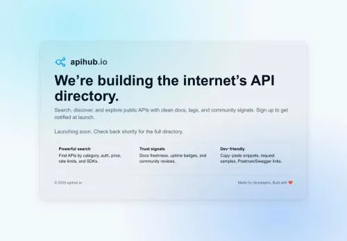 apihub.io screenshot