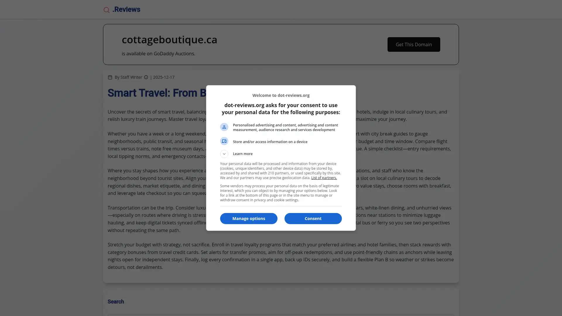 cottageboutique.ca screenshot