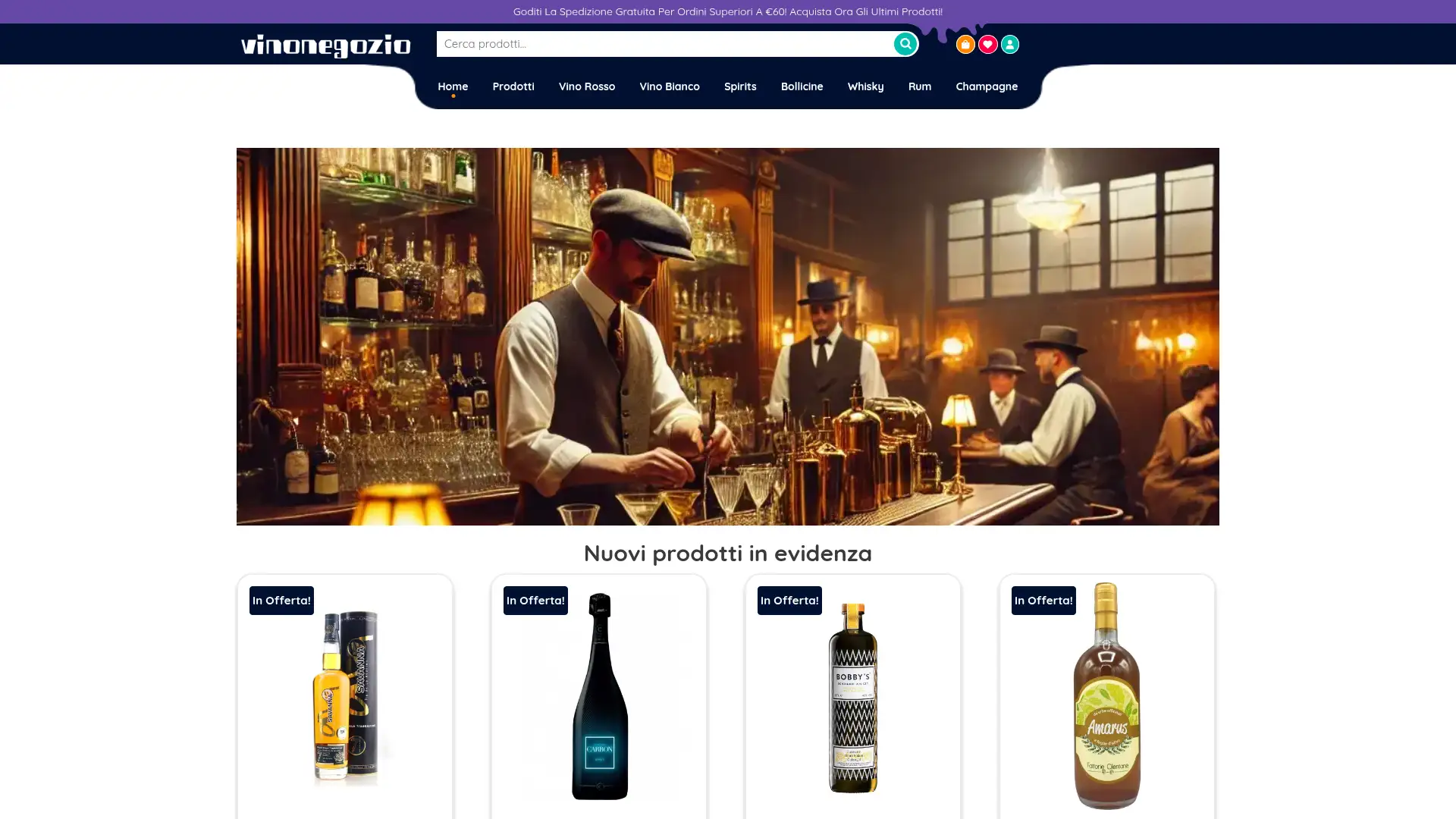 vinonegozio.com screenshot