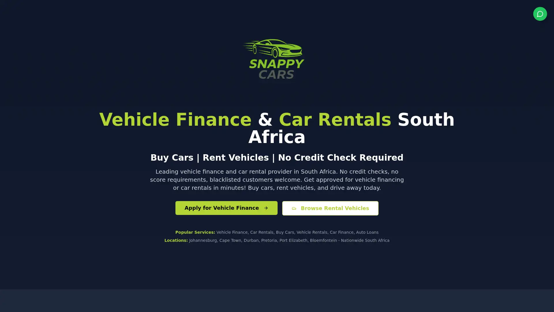 snappycars.co.za screenshot