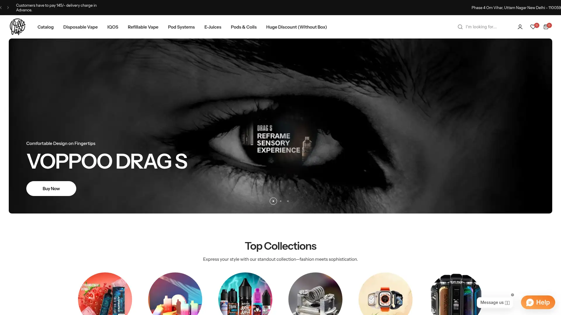 vapevilla.in screenshot
