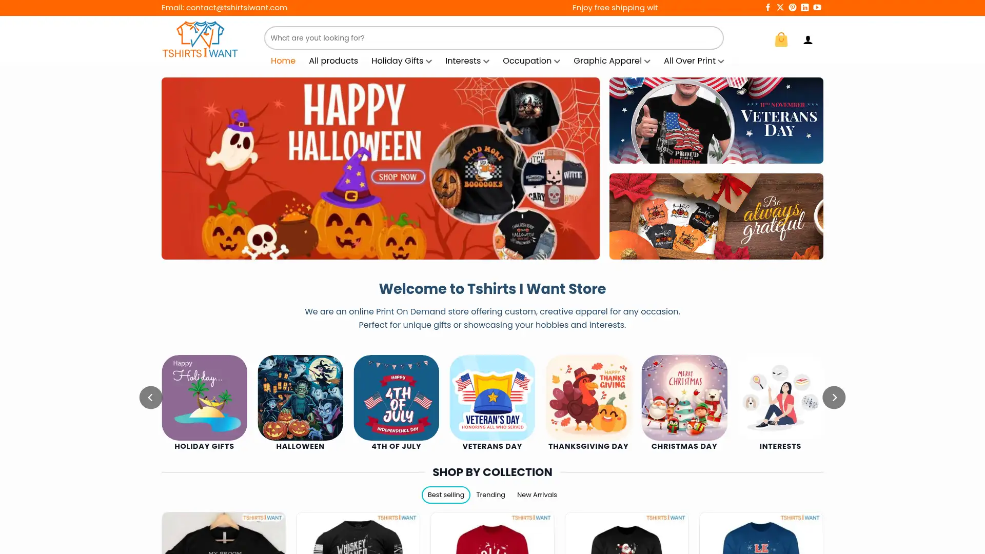 tshirtsiwant.com screenshot