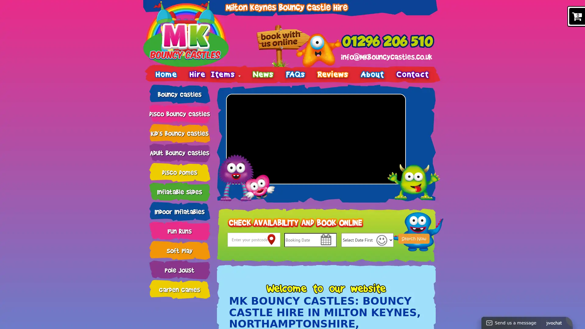 mkbouncycastles.co.uk screenshot