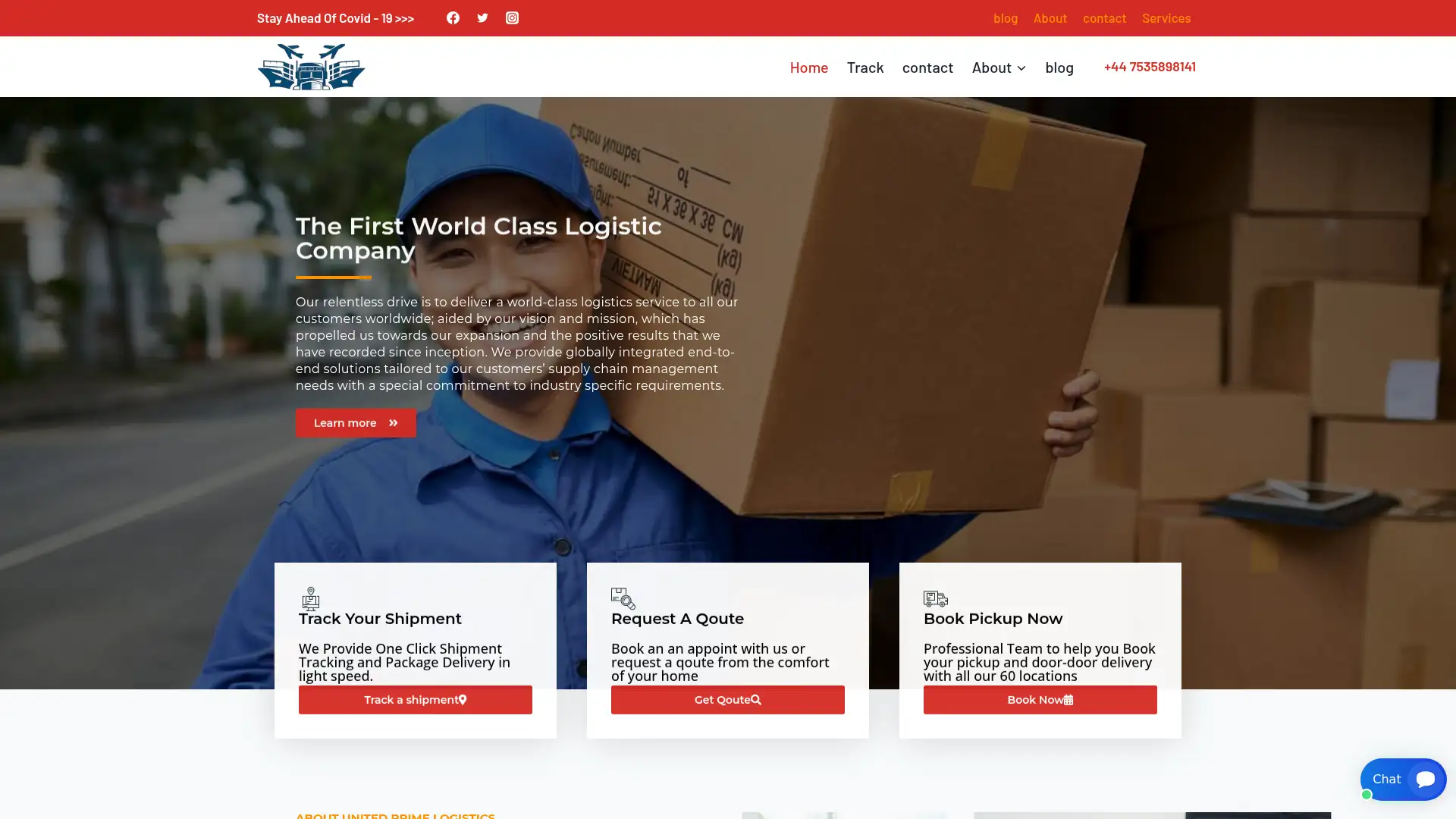 unitedprimelogistics.com screenshot