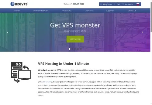 regvps.com screenshot